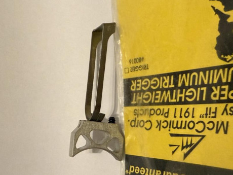 Disparador Super Ultra ligero Chip McCormick para 1911 monohilera 
35 Euros puesto en casa en península 00