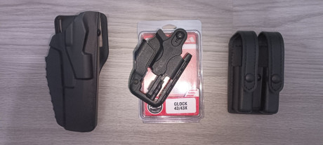 Vendo fundas Safariland, en estado nuevo:

a) Funda para Glock 34 o Glock 17 o 17 THR, con pala altura 00