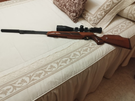 Hola pongo a la venta una hw97 en calibre 5,5,la carabina está totalmente revisada y engrasada,se ha pulido 00