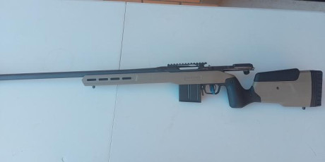 Se vende strasser rs 700 acción rectilínea cañón pesado y roscado en 5/8 montado en MDT y cargador metálico 00