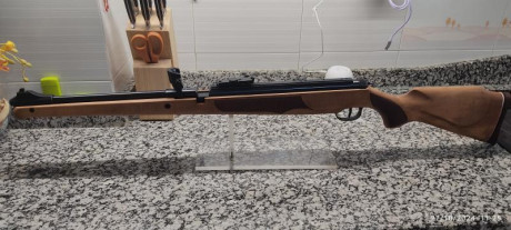 Vendo Carabina Aire marca Diana mod. 46 ST "Stutzen" cal. 4,5 de madera Caña larga con palanca 02