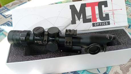 Vendo visor MTC Viper 3-12/32 reticula iluminada half mildot  con monturas, ocular, rueda, instrucciones 00