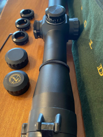 Hola, vendo esta mira Leupold Mark4 M3 X6. Con reticulo Target Dot,es decir une crux fina con un punto 10