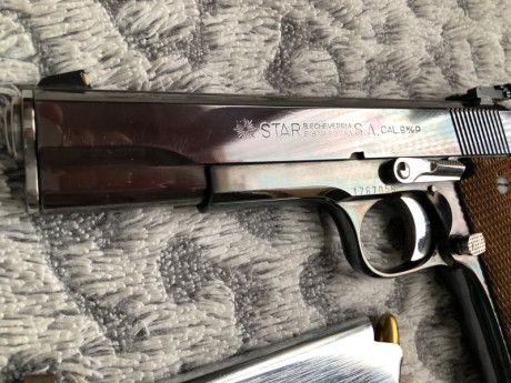 Vendo pistola Star Súper B, 9mmP, en perfectísimo estado, con pavón precioso azulalo, perfecta para precisión, 31