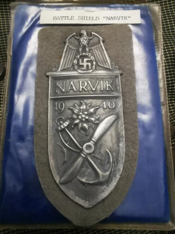 Insignia original Alemana de la batalla de NARVIK
Precio, 150€ 00