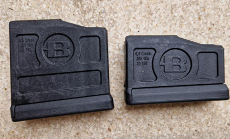 Hola, vendo dos cargadores Bergara tipo AICS para acción corta: 308 Win, 6.5 Creedmoor, 243 Win, 22-250. 00