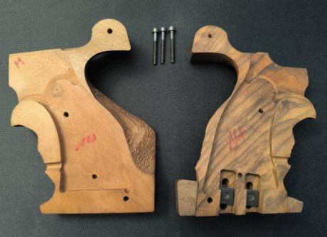 Vendo cachas anatómicas de nogal de la prestigiosa marca  Cesare Morini  para revolver S&W en  talla 01
