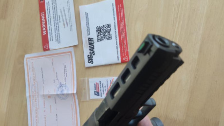Sig Sauer P320 X Five Legion, usada únicamente en precisión, cañón Bull Barrel 5",incluyo además 12