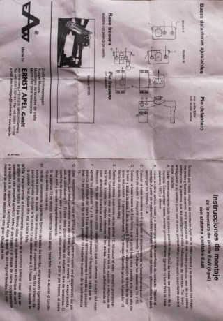 Vendo bases y anillas Apel, de ocasión, aptas para Santa Barbara, anillas para tubo de 25.
Regalo dado 00
