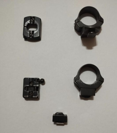 Vendo bases y anillas Apel, de ocasión, aptas para Santa Barbara, anillas de 25.
Regalo dado mediano y 01