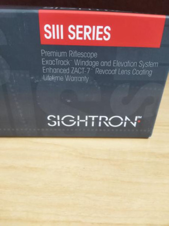 Vendo visor Sightron s3 8-32x56.
Retícula iluminada en segundo plano.
Fabricado en Japón.
Garantía de 20