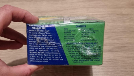 Hola,

Se vende kit para encamado (bedding) de culatas marca Acraglas.

El kit se encuentra con su precinto 01