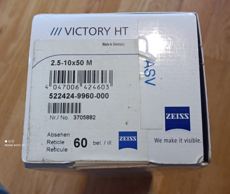 Se vende visor zeiss ht 2.5-10×50
Con torreta ASV y monturas blaser originales
Como nuevo,zin marcas.caja 00