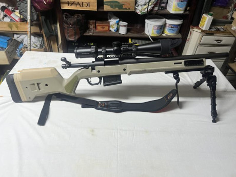 Se vende rifle Remington 700 SPS con culata Magpul en calibre .308 Winchester, en excelente estado y con 01