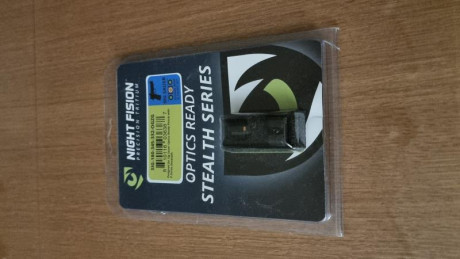 Hola,

Se venden 2 conjuntos de alza y punto de mira de tritio, uno para HK SFP9/VP9 y otro para Sig Sauer 01