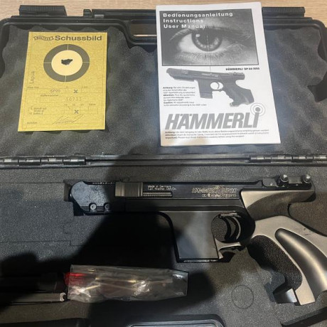 Hammerli SP20 RRS en calibre 32
Con maletín completo. Impecable. Solo he hecho 2 tiradas de Fuego Central 10