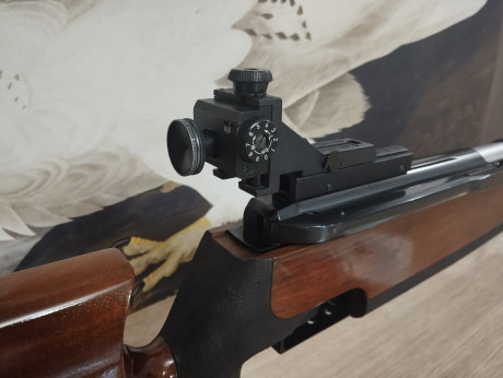 Buenas noches,  
Feinwerkbau 300 S  Universal zurda , la carabina se encuentra en muy buen estado con 00