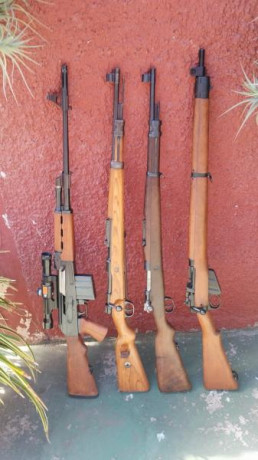 Vendo Zastava M76 cal. 8x57 excelente. 2500€
Máuser K98 noruego cal. 30-06 precioso . 950€
Máuser Yugoslavo 00