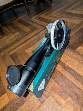 Vendo visor Niko Stirling 10-50x60mm retícula mildot utilizado en Field target en una pcp,rueda paralaje 01