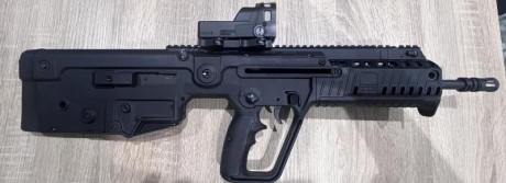 Hola! 
Pongo a la venta este excelente IWI TAVOR X95 9X19
Solo se ha utilizado una vez, y se gastaron 01