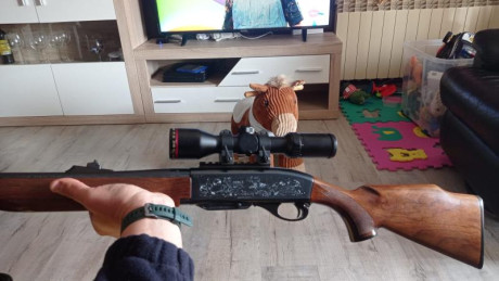 Buenas un amigo me pide que le anuncie este rifle.
Remington cal 30-06 con visor mitten 2-12x50 con anillas 02
