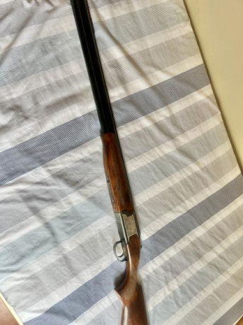 Vendo superpuesta laurona del calibre 12 con polichoques y cañones ventilados. 

La escopeta esta bien 02