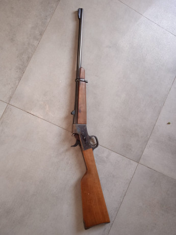 De nuevo pongo a la venta.
Rifle Roling Block 357.
350 €, más gastos de envio (50 € por Nacex)
El rifle 02