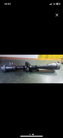 KonusPro M-30 8.5-32x52. 
He hecho tiros muy largos sobre caza, luminosidad. 
 Es un visor pensado para 01
