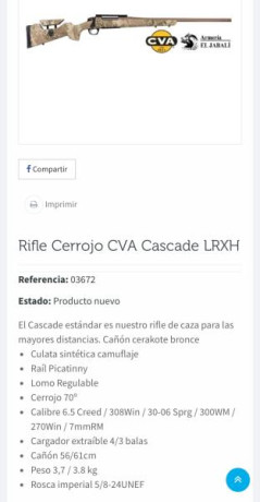 Buenas he visto anunciando este rifle a Rafa Carrillo y he indagado un poco , es del grupo de bergara. 00