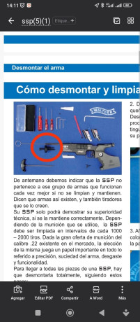 Compañeros, alguien que me pueda ayudar, necesito herramienta de  desmontaje walther SSP. Es una pieza 00