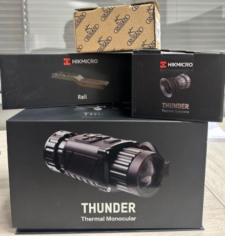 Vendo monocular térmico acoplable HikMicro Thunder TH35c MM 384x88. Incluyo el adaptador ocular de goma, 02