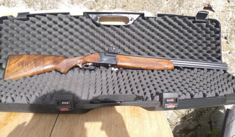 Cambio rifle Billing o combinado calibre 30.06 y 12.70 con 62cm de cañon con visor Aimpoint Acro por escopeta 01