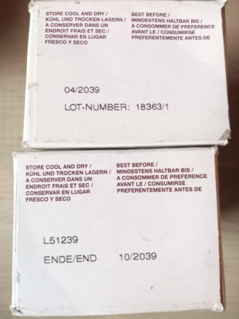 Vendo cuatro paquetes de Raciones de emergencia NRG 5. Dos con fecha caducidad 2039 y las otras dos de 00