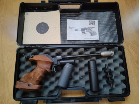 Se vende Walther cpm1 del 4.5 de botellas rellenables de co2.
Arna muy muy precisa.
Tiene un gatillo impresionante, 00