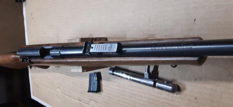 Buenas noches , pongo en venta la carabina Antchütz cal 22lr modelo 1415-1416 , con disparador al pelo, 20