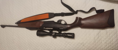 Se vende conjunto rifle  semiautomático Benelli Argo Cal. 30 06 con seis  cajas tiradas y carabina 22Lr 01