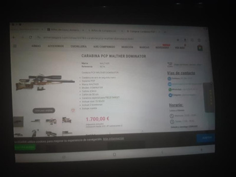 Buenas tardes:

Vendo Rifle Weihrauch HW 66 Match en calibre 222 Rem.
Gatillo a pelo, Cerrojo nitrurado 120