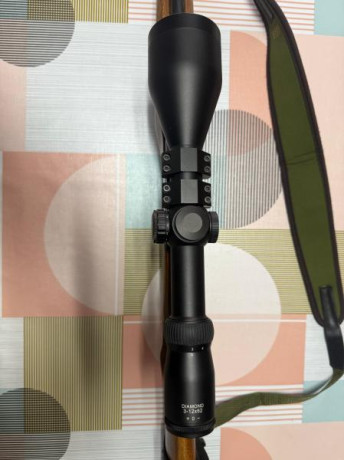 Vendo monotiro Remington 243 Con visor niko stirling 3-12x62, monturas, correa y canana en la culata
Visor 01