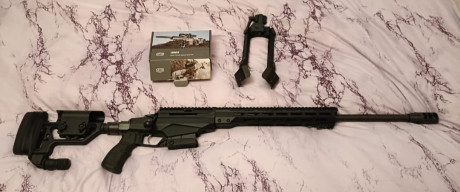 Un amigo vende este rifle con los siguientes extras.

 - Freno de boca original 
- Monopod Accushot
- 00