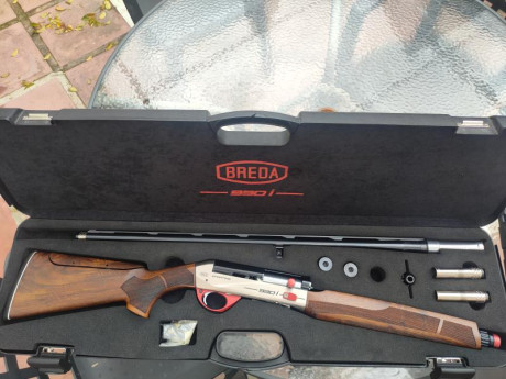 Cambio escopeta semiautomática Sporting breda 930i nickel rojo de calibre 12 y 71 de cañon, en perfecto 02