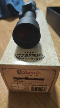 Muy buenas,

Vendo Visor Burris Scout 2-7x32, en su caja, precio rebajado a 500€, envío incluído en el 02