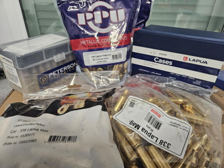 Vendo vainas nuevas .338lm
1 caja Lapua 100un.  260€
2 bolsas PPU 50un.   114€/bolsa
1 caja Peterson 50un. 00