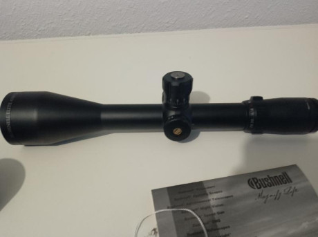 Bushnell Elite Tactical 4200 6-24x50 retícula SFP mildot. Modelo 42-6245T. Torretas de tiro, indicador 12