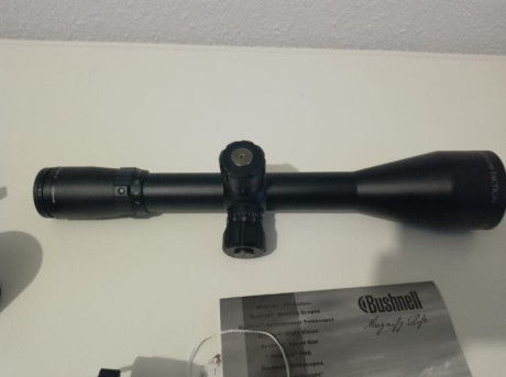 Bushnell Elite Tactical 4200 6-24x50 retícula SFP mildot. Modelo 42-6245T. Torretas de tiro, indicador 11