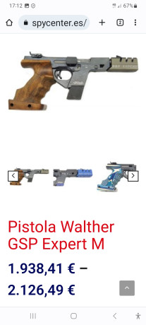  VENDO pistola Walter GSP XPERT calibre 22 guiada en "F" 1.080€ 
Se encuentra en Valladolid, 112
