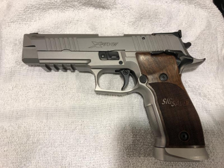 Se vende pistola 9 mm Sig Sauer X-Five .
Solo ha utilizado 1 cargador.

Fabricada en 2013 ,cañón certificado 02