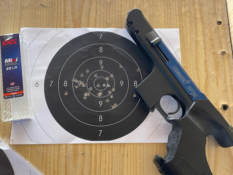  VENDIDA  Pistola HAMMERLI SP20 (NO RRS), calibre 22LR con cacha regulable tamaño L. Guiada en F, ubicada 01