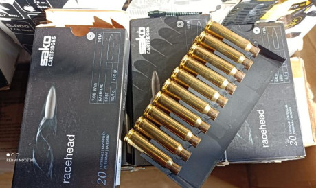 Disponibles 300 vainas marca Sako del 308 win con un sólo disparo en un cerrojo Sabatti.
0,50 unidad más 01
