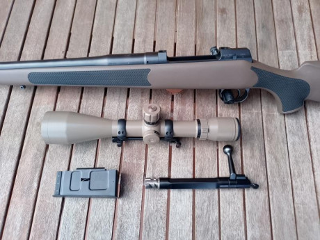 Mauser M03 308 win varmint con monturas originales.visor vendido.
Incluido freno de boca original.
Gatillo 02