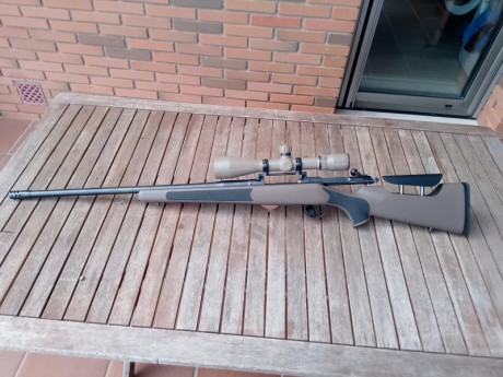 Mauser M03 308 win varmint con monturas originales.visor vendido.
Incluido freno de boca original.
Gatillo 01